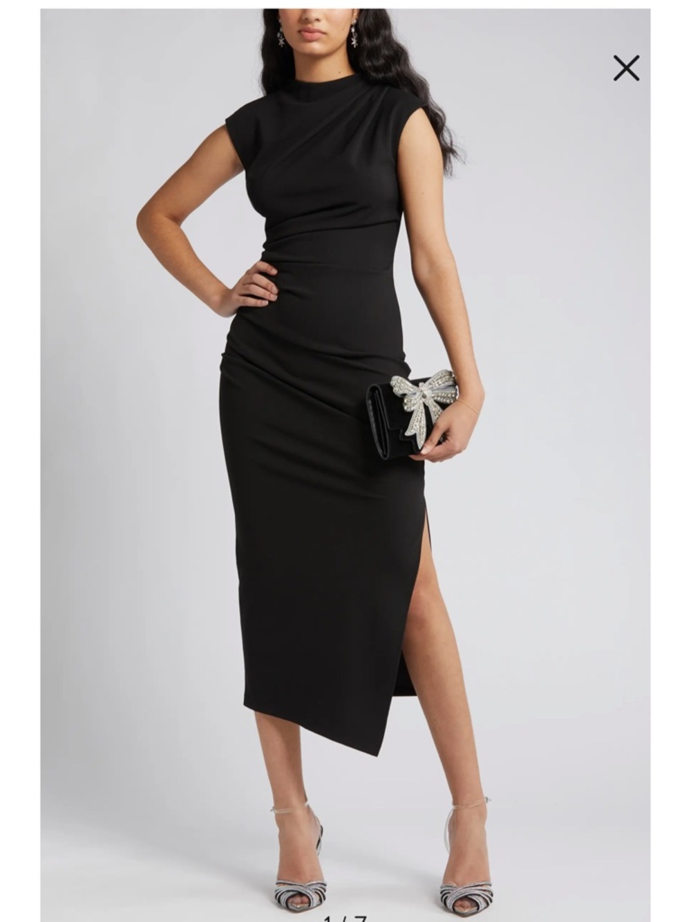 NWOT Nikki Lund Dida Funnel Neck Cocktail Dress